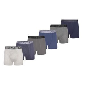 Keanu Mens Plain Boxer Shorts (Pack of 6) / Blue